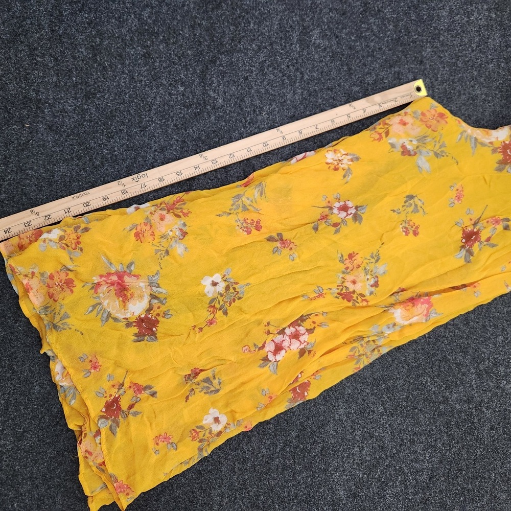 Free People Women's XS Georgia Mustard Floral Boho Jumpsuit Cottagecore Prairie - Picture 7 of 10